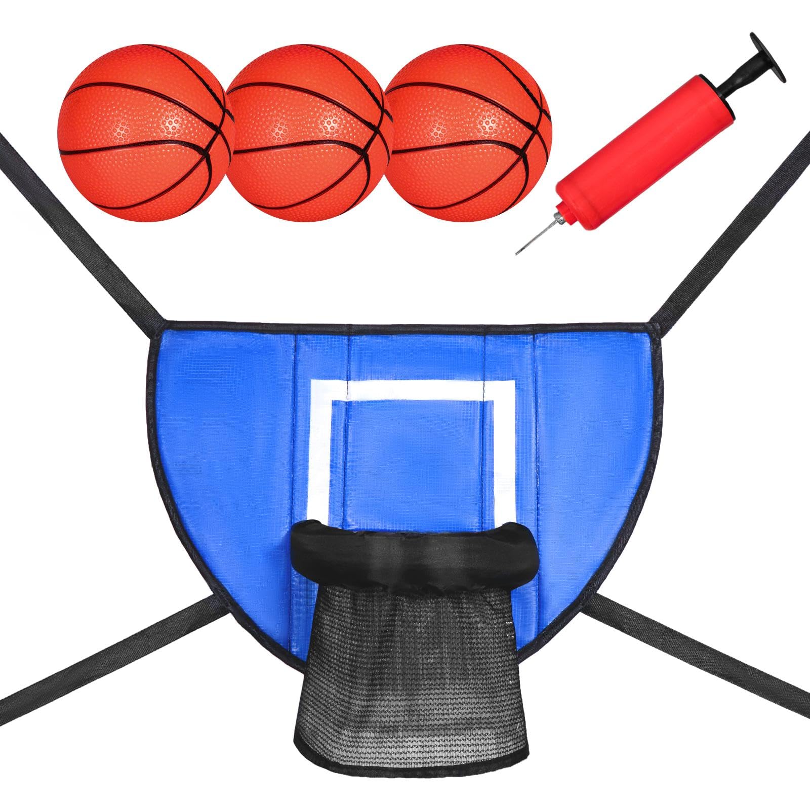 TTETTZ Mini Basketball Hoop for Trampoline with Enclosure Universal Basketball Rack