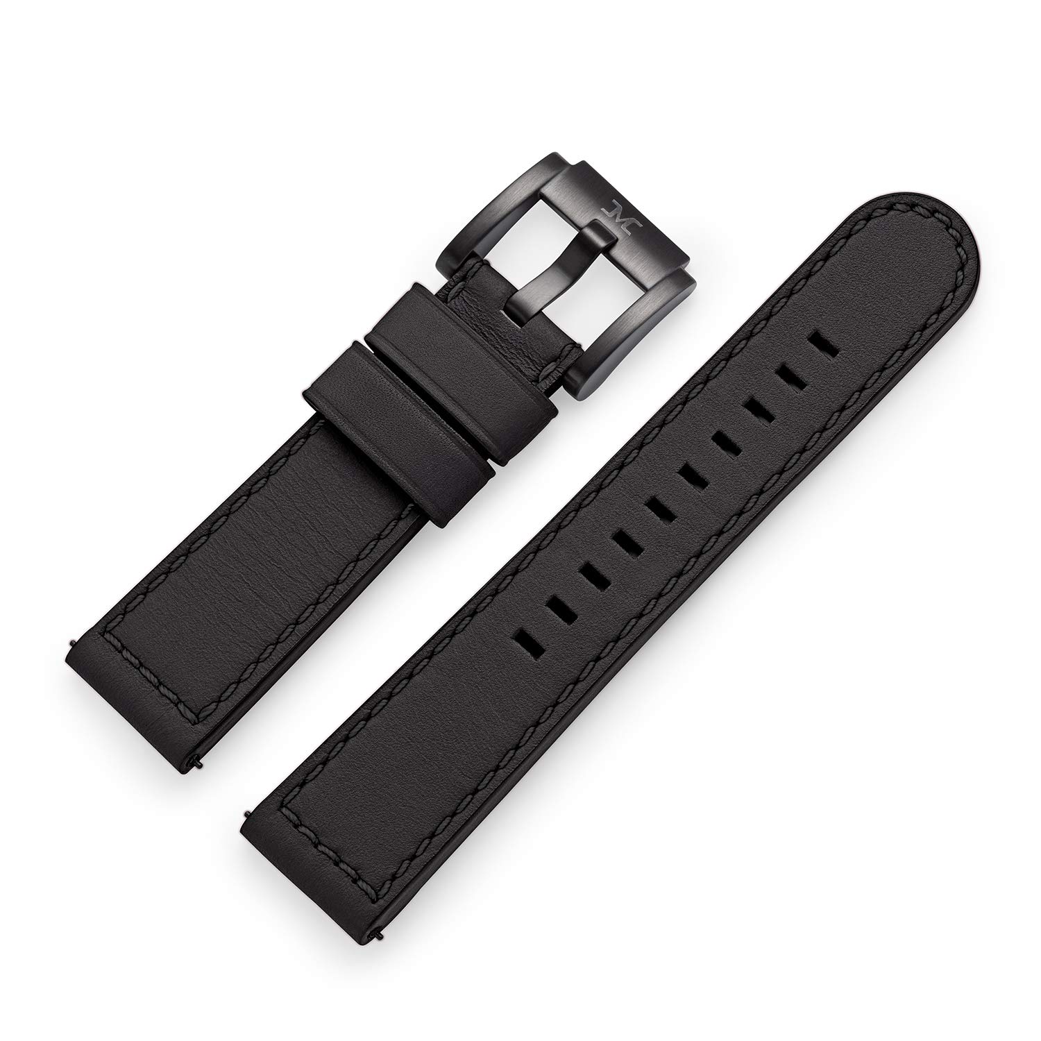 TW Steel Marc Coblen LB_BK_B Leather Watch Strap 22 mm Black