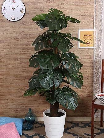 Buy Fourwalls Artificial Miniature Pvc Silk Floor Plant With Large