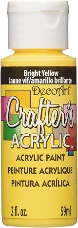 DecoArt Crafter's Acrylic Bright Yellow 59 ml - Brand New Paint view 1