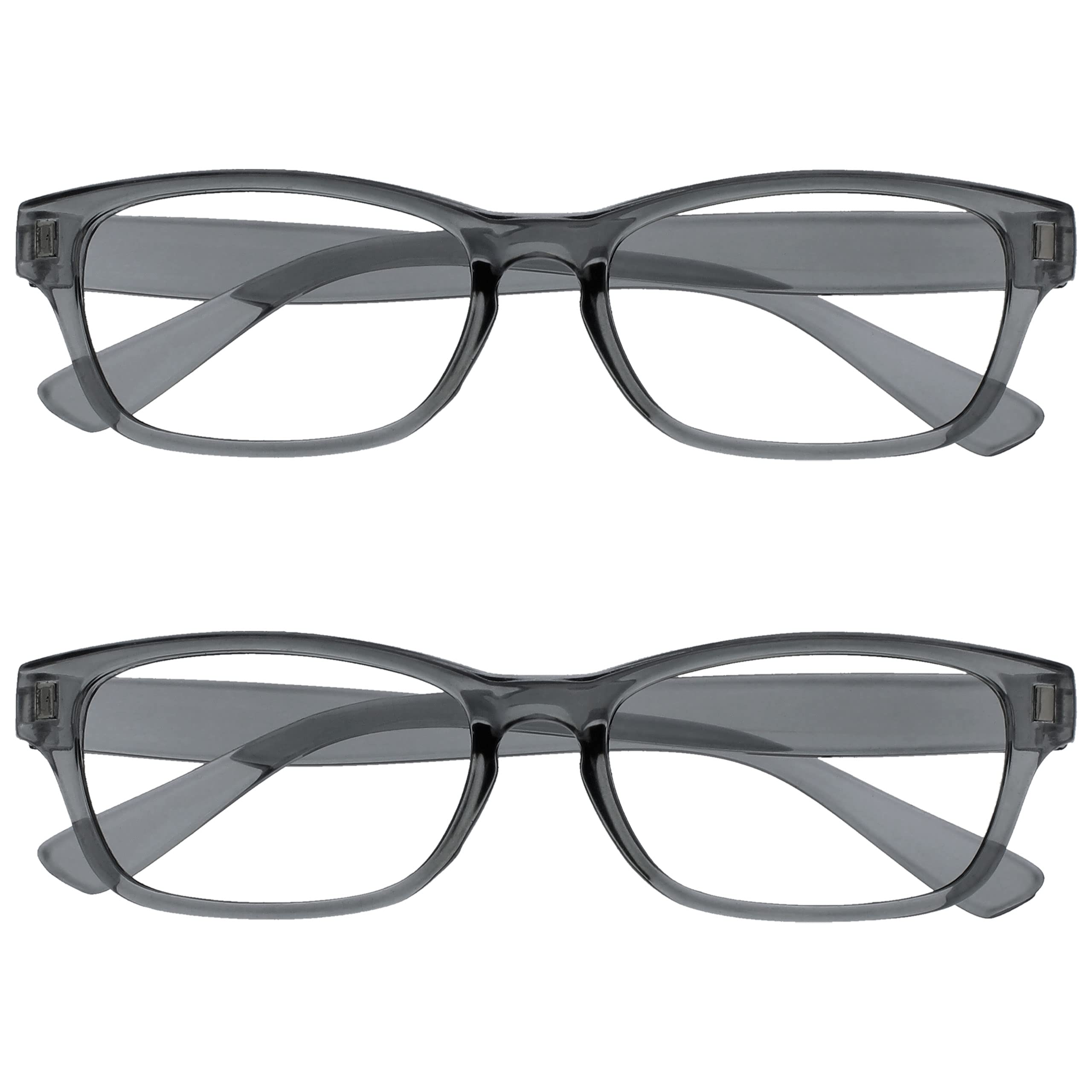 OPULIZE Reading Glasses Grey Readers Value 2 Pack Mens Womens RR77-7 +3.00
