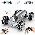 LOOZIX 1:10 Scale Gesture Sensing Rc Stunt Car, 4WD Remote Control Hand Controlled Transform , Double Sided Vehicle 360° Spins with Lights Music, All Terrains Monster Truck for Boys Kids