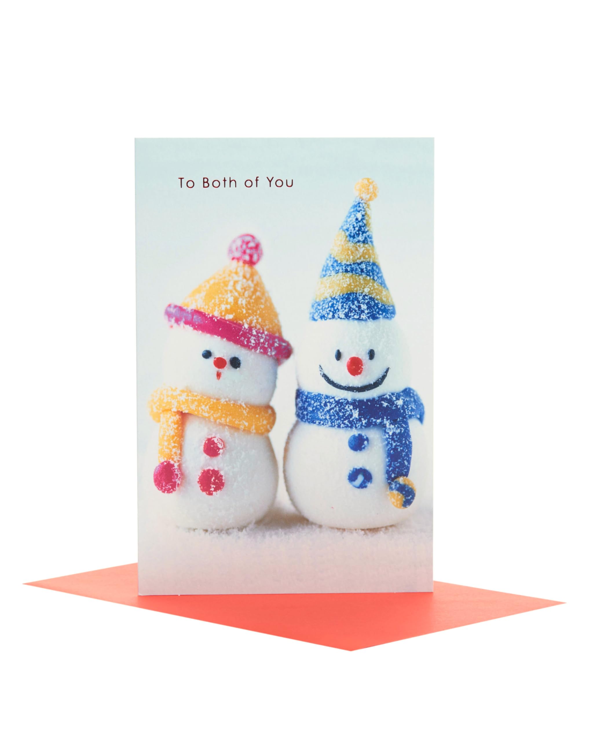 UK Greetings Christmas Card for Both of You - Snow Couple Design