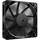 CORSAIR RS120 120mm PWM Fan – Daisy-Chain Connection – Low-Noise – Magnetic Dome Bearing – Single Pack – Black