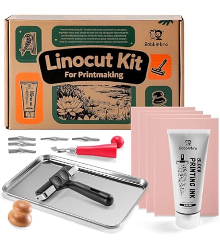 A4 Lino-vellen - Lino-drukvelletjes - van Zieler® - Dubbelzijdig, Easy