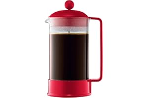 Bodum Brazil 1-Liter 34-Ounce French Press Coffeemaker (Red)