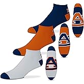 For Bare Feet NCAA Mens Money Ankle Socks-3 Pack Size-Large (10-13)