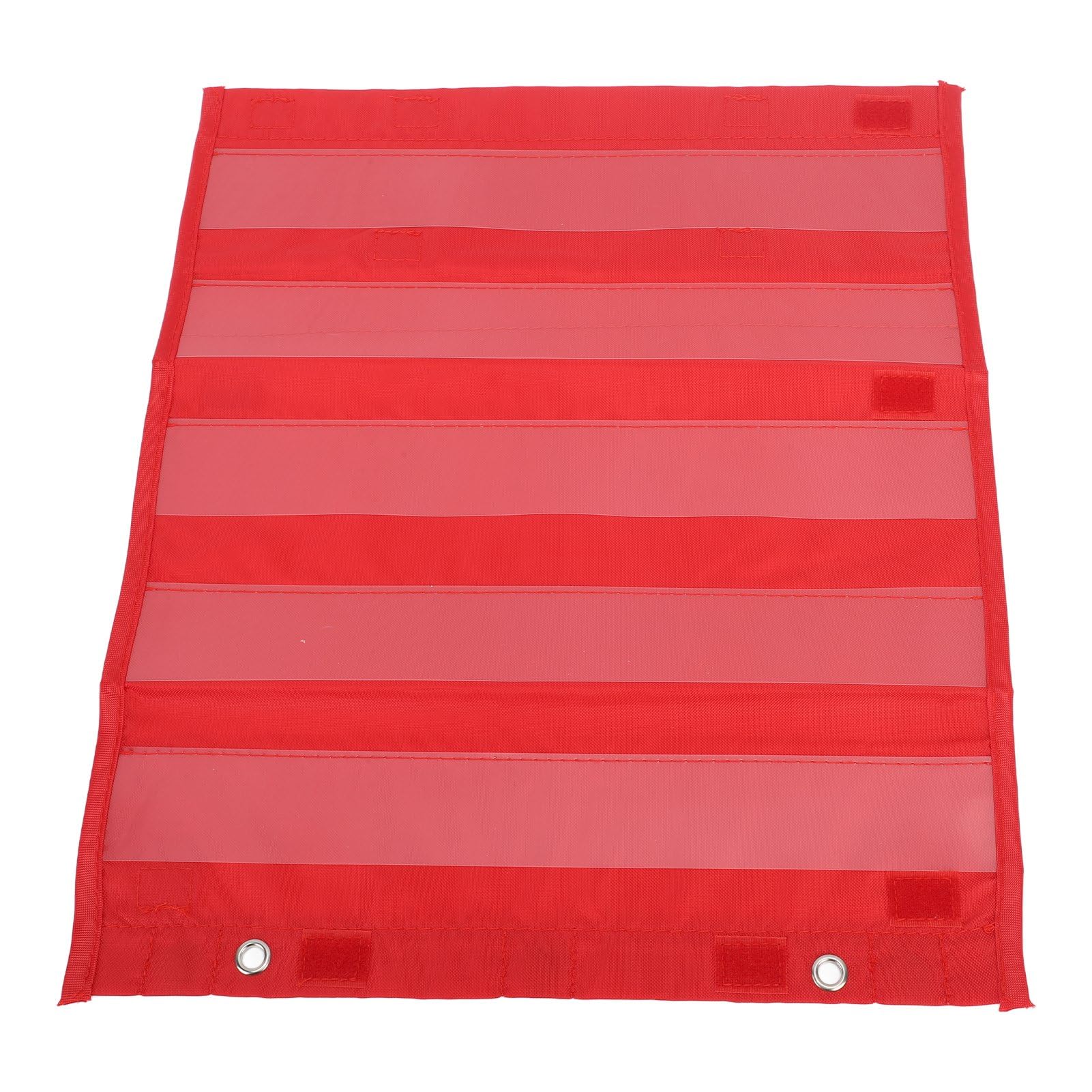 Kadimendium Red Nylon Magnetic Pocket Chart (5 Pockets, Solid Red, 1 Count)