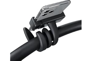 liuliuby Stroller Phone Holder Accessory - Universal Stroller Accessories for Parent, Baby & Toddler – Phone Clamp with Non-Slip Silicon Arm Grip for Belly/Hand Bars, Frames, Shopping Carts