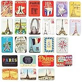 Refrigerator magnets set of 24 Paris Eiffel Tower souvenirs magnetic fridge magnet home decoration accessories arts paste crafts