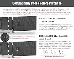 KEFEYA Laptop Screen Extender, 14" Portable Monitor