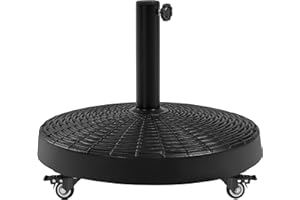 Yaheetech 20.5" 55.7lbs Patio Umbrella Base Self-Weight Heavy-Duty Resin Base Stand with Wheels for Outdoor Garden & Yard