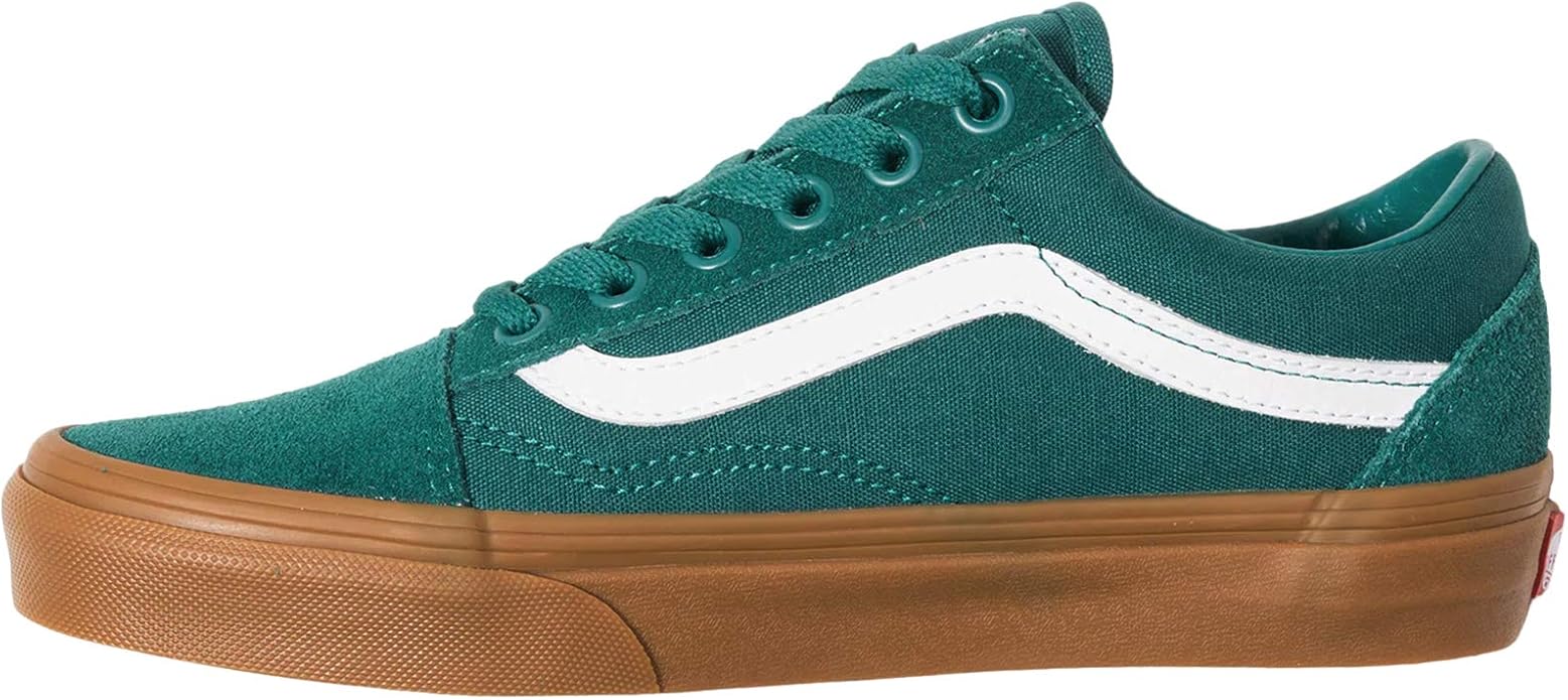 vans old skool checkerboard foxing quetzal green skate shoes