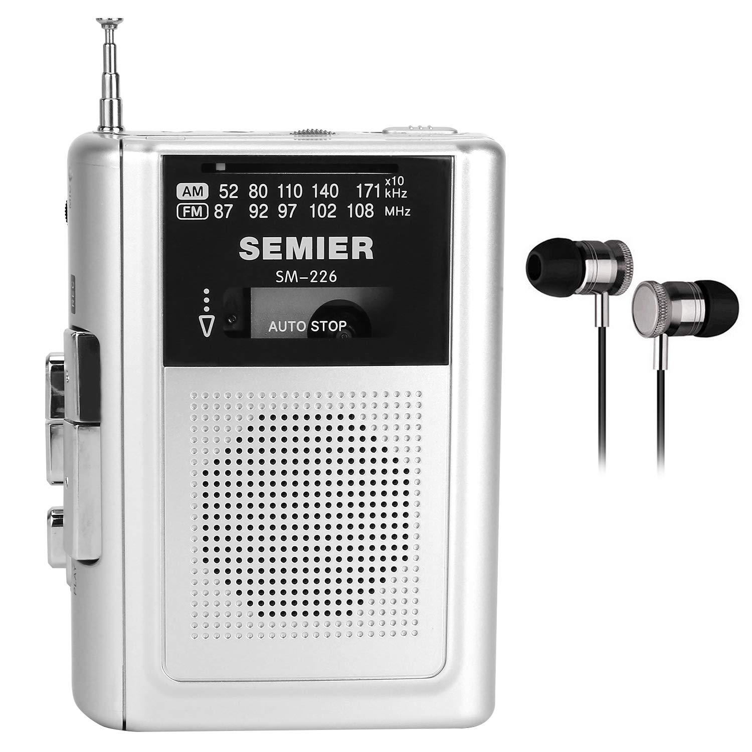SEMIER Portable Cassette Player Recorder AM FM Radio Stereo Compact
