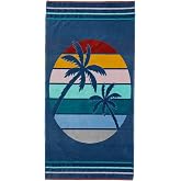 Loon &amp; Lake Luxury Beach Towels Set of 2 - Palm Sunset | 2 Pack | 30" x 60" | Crafted from 100% Combed Cotton | Ultra Plush &amp; Super Soft | Rays Collection