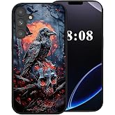 NLZQTTBD for Samsung Galaxy A17 5G Case,Black Soft TPU Silicone Shockproof Protection Cover Phone Case for Galaxy A17 5G 5G Cute Amusing Pattern | Crow Skull