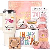 70th Birthday Gifts for Women Her, Unique Cool Turning 70 Year Old Gifts, Best 70 and Fabulous 1956 Bday Gift Basket, Happy 70th Birthday Decorations Gift Ideas for Woman Her Sister Friend Coworker