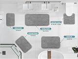 Wyewye Microfiber Bath Mat 40x60 Grey Ultra Thick Absorbent Non-Slip view 2