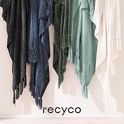 RECYCO Throw Blanket Soft Cozy Chenille Throw