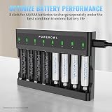 POWEROWL 8 Bay Battery Charger USB NiMH AA AAA Independent Slots view 3