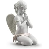 LLADR&Oacute; Heavenly Prayer Angel Figurine. Porcelain Angel Figure.