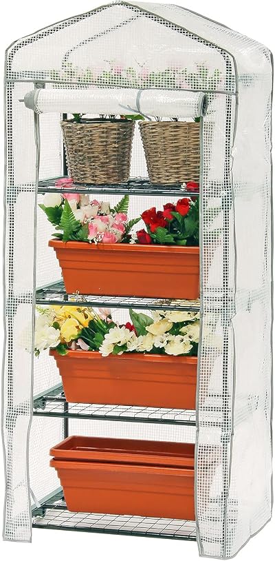 Taylor & Brown 4 Tier Greenhouse Cover Replacement Heavy Duty White PE