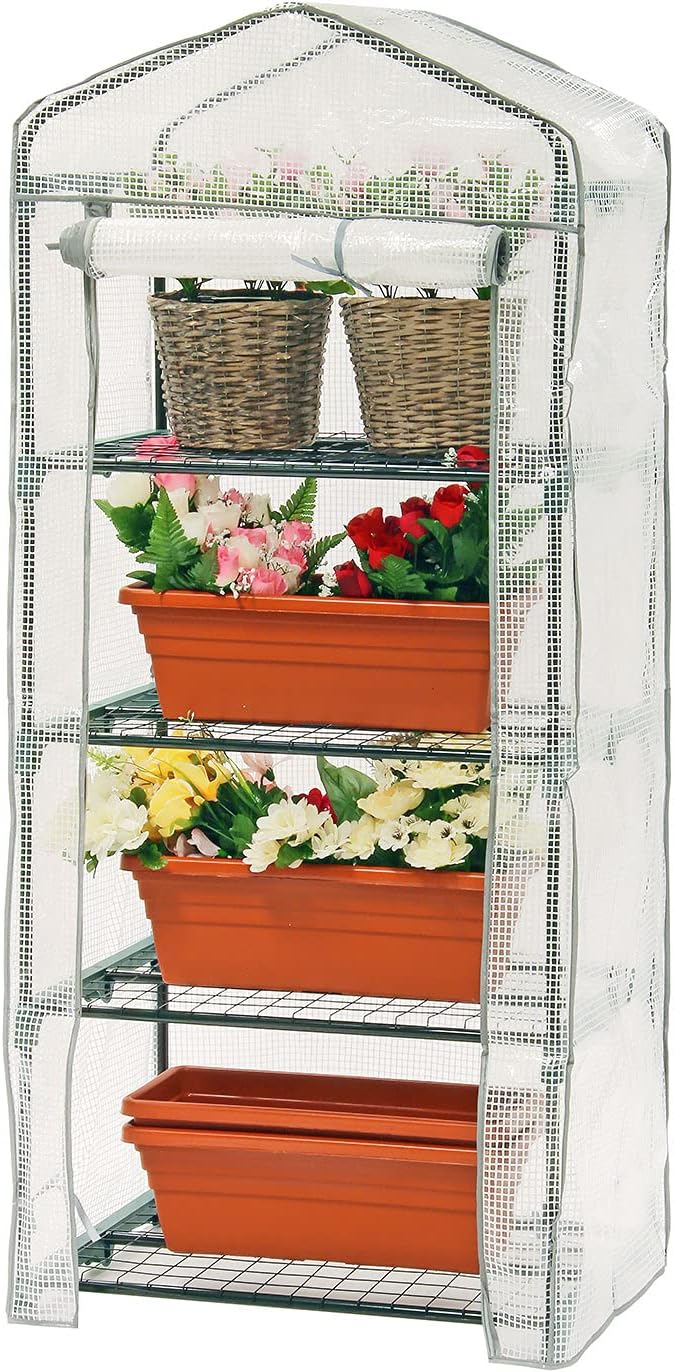 Taylor & Brown 4 Tier Greenhouse Cover Replacement Heavy Duty White PE
