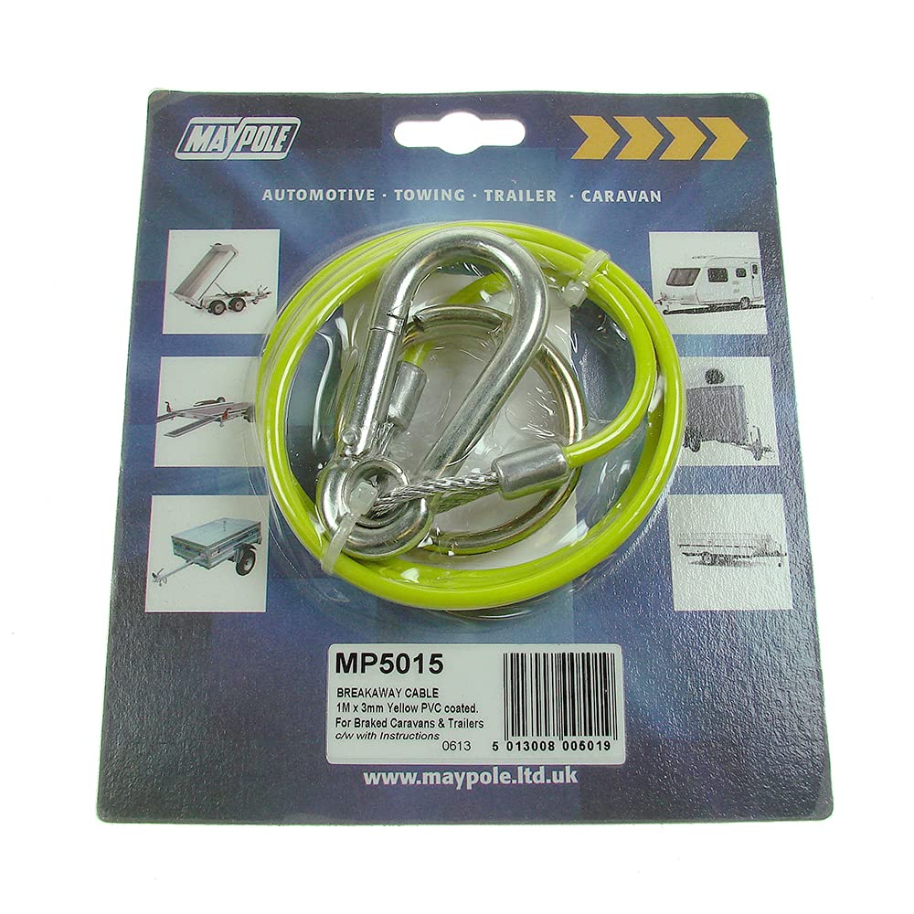 Maypole 5015A PVC Breakaway Cable 1 m x 3 mm - Yellow