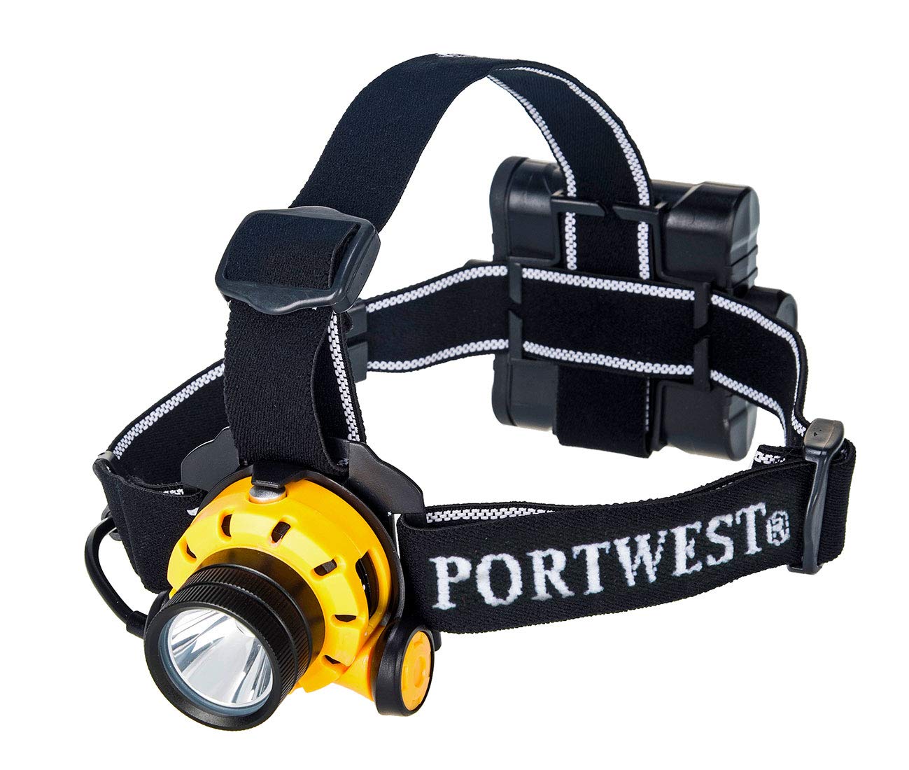 Portwest Ultra Power Head Light, Size: One Size, Colour: Yellow/Black, PA64YBR