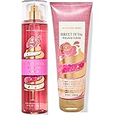Bath and Body Works Ultimate Hydration Body Cream And Bpdy Spray Mist Fragrance Gift Sets (Sweet Petal Pound Cake)