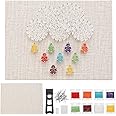 WEBEEDY DIY String Art Kit for Adults Beginners, DIY Raindrops Nail String Craft Kit, Include All Necessary Accessories and Frame, Creative Craft Kits Christmas Home Wall Decorations Unique Gift