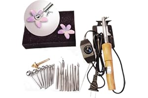Artificial Flower Ironing Machine,Electric Fabric Flower Maker, with 18 Ironing Heads,Adjustable Temperature, DIY Cloth Fabri