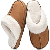Fuzzy Slippers for Women Cozy Faux Fur House Shoes Winter Warm Memory Foam Slippers for Indoor and Outdoor
