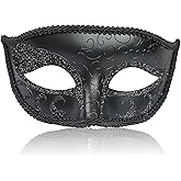 Qavctw Masquerade Mask for Men Venetian Half Face Masks for Mens Masquerade Mask Mardi Gras Ball Halloween Party