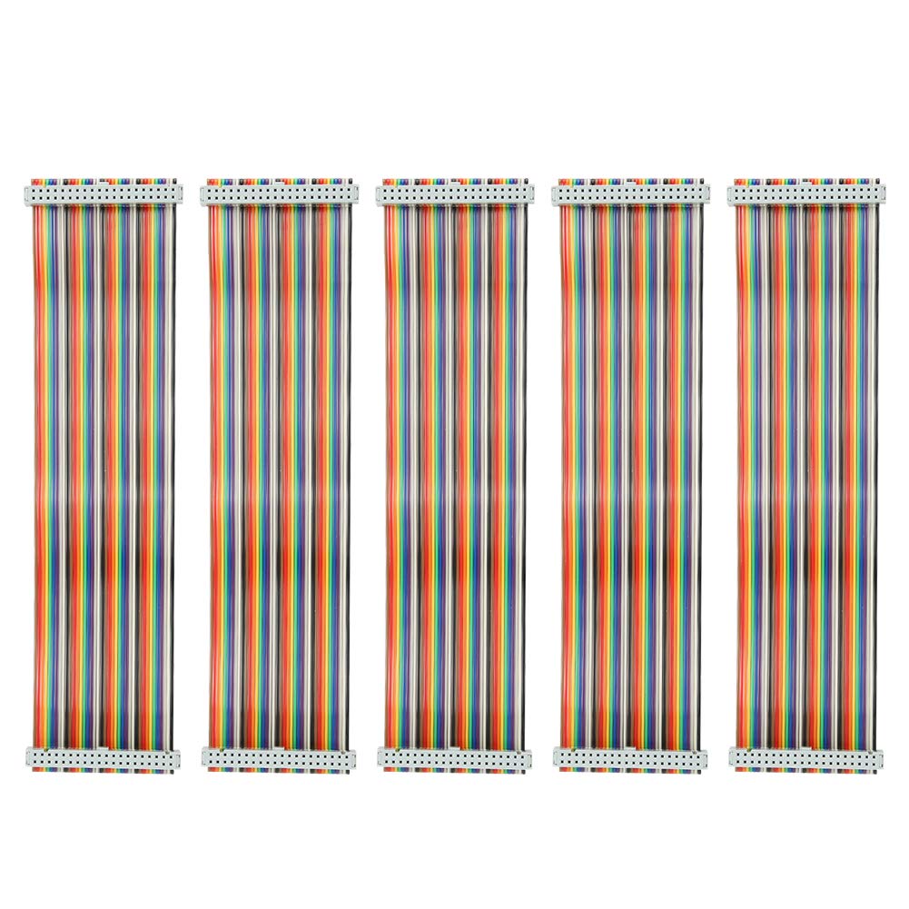 Topiky 5Pcs GPIO Cable for Female to Female 40pin Ribbon Wire Line Computer Accessories 20cm(Female to Female)