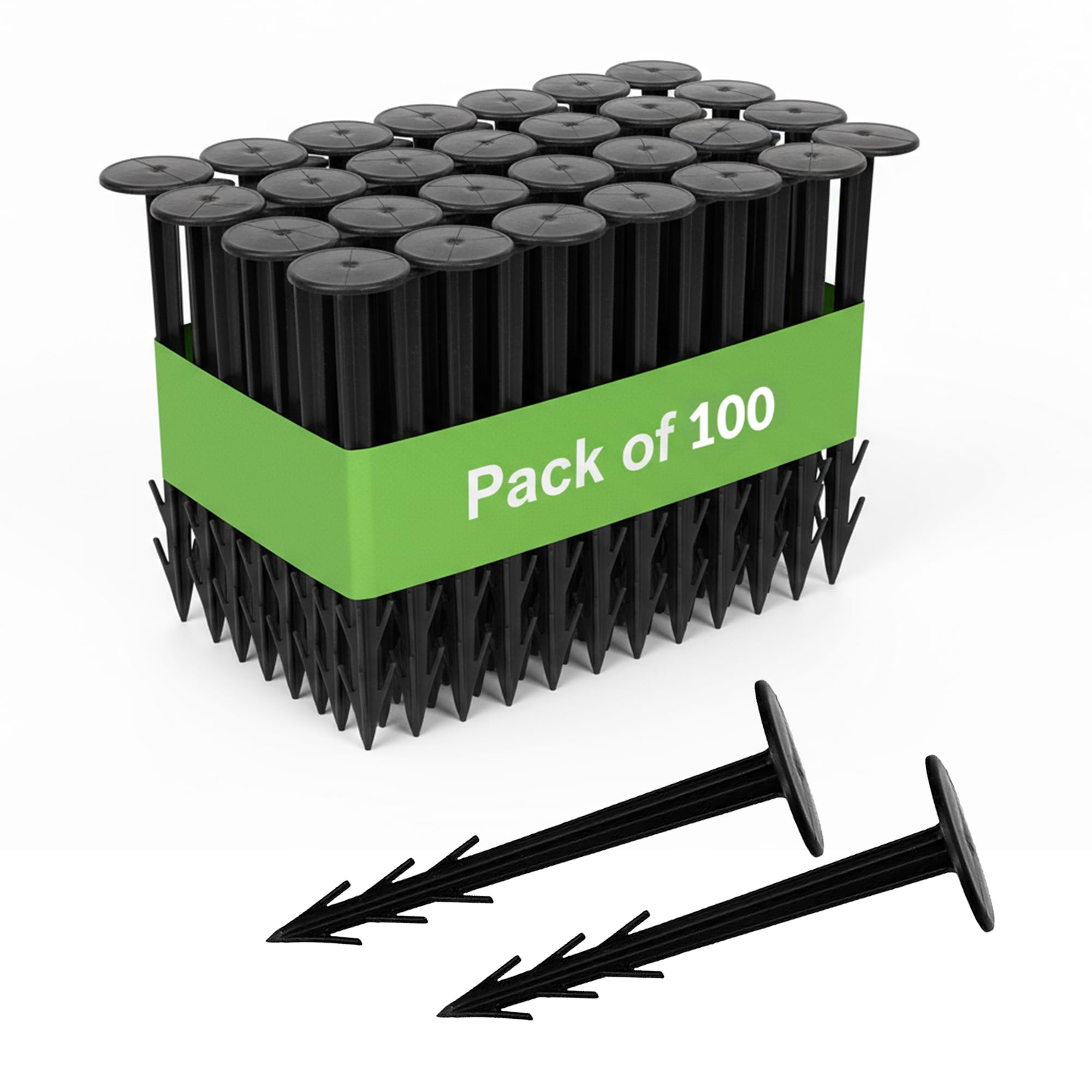 GARDENIX® Pack of 100 TerraPIN Securing Pegs Landscape Fabric Peg for Weed Fabric Ground Sheet Cover