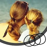 SZCXDKJ 100pcs Black Elastic Hair Bands 4cm Thin 1.4mm Kid Ponytail Holders view 7