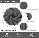 H.Versailtex Blackout Curtains 46x72 Pencil Pleat 2 Panels Tiebacks Dark Grey view 7