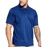 MIER Men's Quick Dry Polo Shirts Polyester Casual Collared Shirts Short Sleeve, Moisture-Wicking, Sun Protection