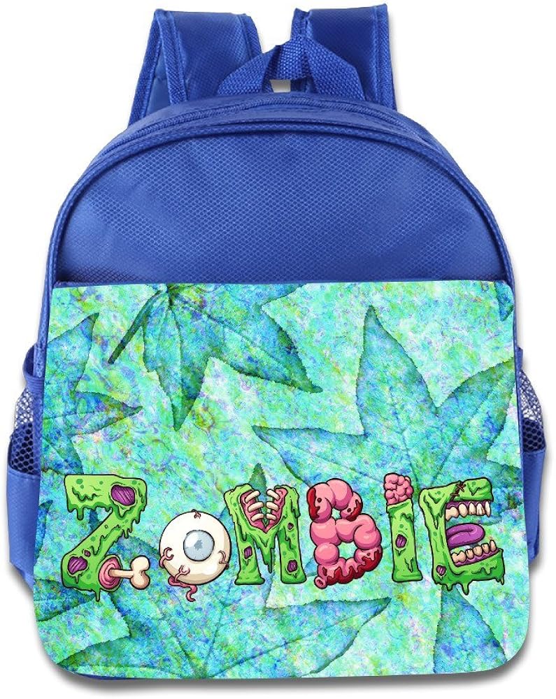 Logon 8 Zombie Halloween Logo Cool Backpacks RoyalBlue For 3-6 Years Olds Boys