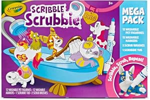 Crayola Scribble Scrubbie Pets Mega Set (25+ pcs), Reusable Pet Care Toy, Toys for Girls & Boys, Gift for Kids, Ages 3, 4, 5