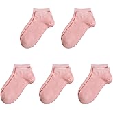 SERISIMPLE Viscose Bamboo School Socks Ankle Super Soft Kids Socks Stretch Cuffs Athletic Socks Odor Anti-odor 5 Pairs