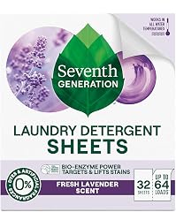 Seventh Generation Lavender Laundry Sheets, 32 CT