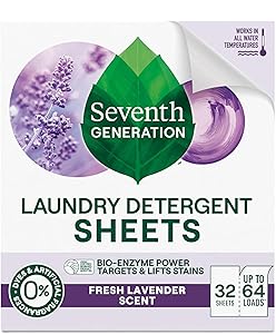 Seventh Generation Lavender Laundry Sheets, 32 CT