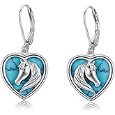 JERWLI Horse Earrings 925 Sterling Silver Horse Dangle Earrings Jewelry Gifts for Women