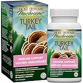 Host Defense Organic Turkey Tail Mushroom Capsules – Immune Support Supplement – 1,000 mg Potency, 60 Vegetarian Capsules, 30