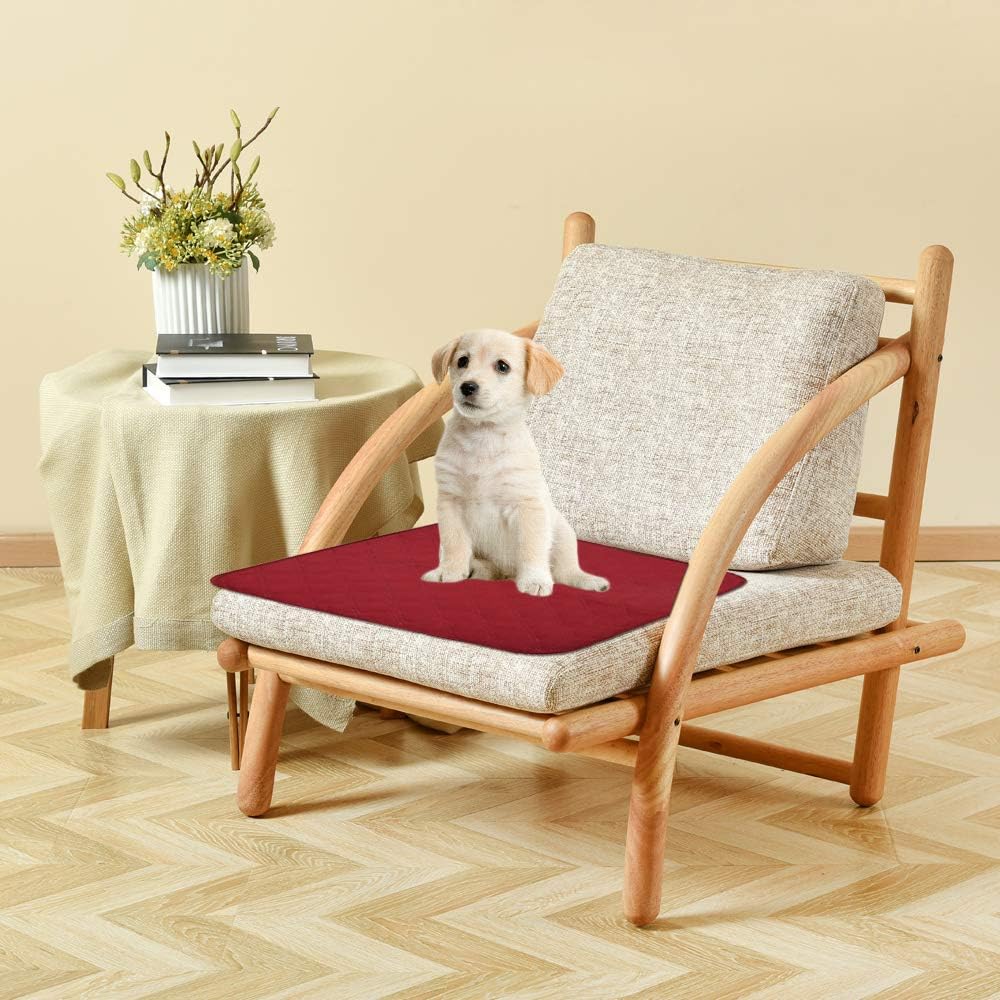 Non-Slip Absorbent Washable Incontinence Pad underpad Seat 4-Layer Design Chair Absorbent Pads Protection - for Seniors, Adult, Children, or Pet Underpad Protection - Set of 2 (Beige): Health & Personal Care