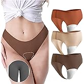 ATLCYRA Laser Cut Seamless Workout Underwear Cotton No Show Panties Comfy No Panty Line Thongs Moisture Wicking for Women Gym