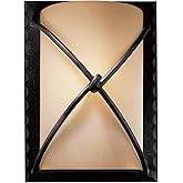 Minka Lavery 1972-138 Aspen II Wall Sconce, 1-Light, 100 Total Watts, 9.25-in H x 12.5-in W, Aspen Bronze