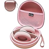 Headphone Case Compatible with Glynzak/BERIBES/TOZO/KVIDIO/Beats/Soundcore Anker/JBL Noise Cancelling Over-Ear Headphones, Rose Gold
